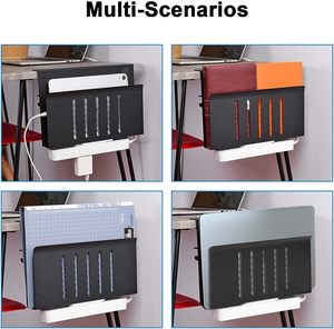 Fábrica Fabricante Clip Mount Sem Broca Vertical <span class=keywords><strong>Desk</strong></span> Laptop Pendurado Metal Organizer Bracket