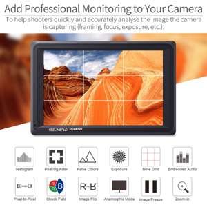 FEELWORLD FW279S Monitor hd sdi de 7 pulgadas con 3G-SDI 4K Entrada HDMI Salida 2200nit Campo de cámara visible con luz diurna - Product Image 3
