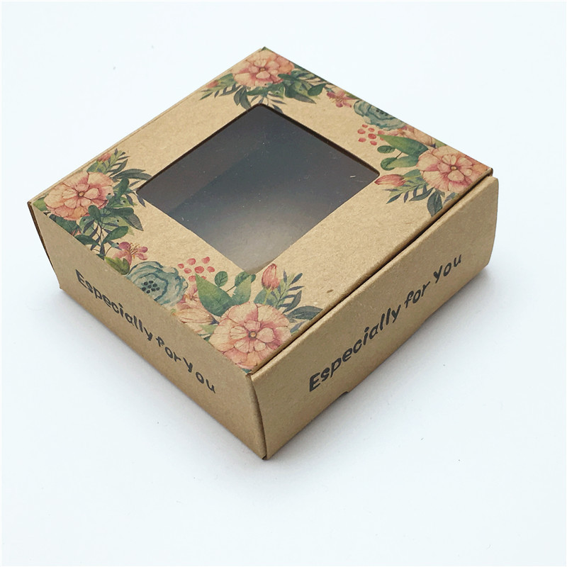 Flor cuadrada de papel kraft