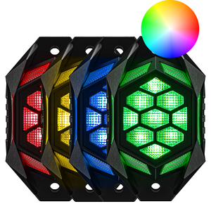 ชุดไฟร็อค8พอด RGBW LED หลากสีอุปกรณ์เสริมไฟรถยนต์พร้อมการควบคุมแอพสำหรับไฟส่องสว่างใต้หิน - Product Image 3