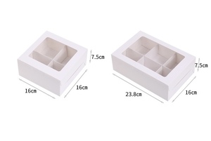Take <strong>Away</strong> <strong>4</strong>/6 Hole Cupcake Cake Bakery Packaging <strong>Box</strong> With PVC Clear Window - Product Image 6