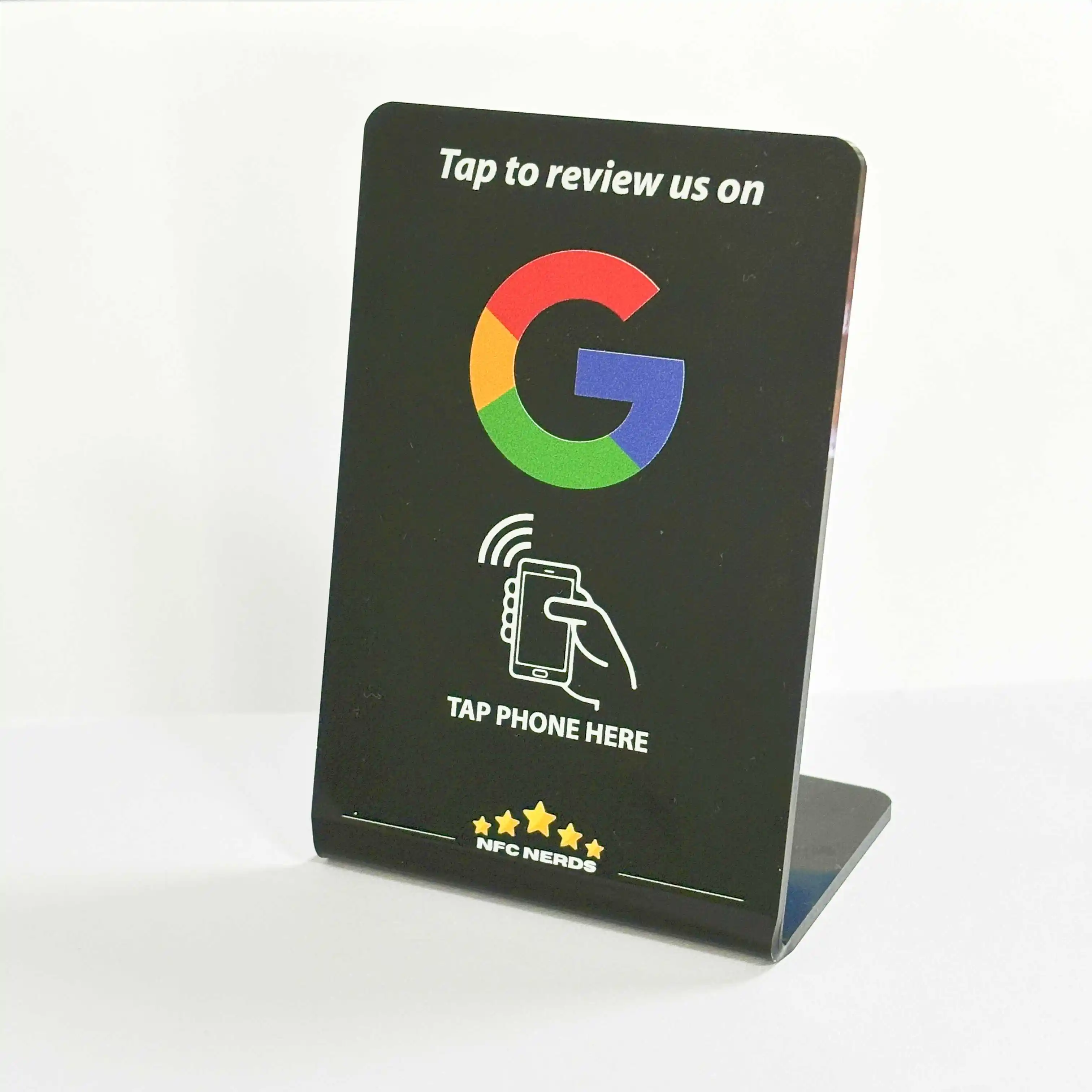 Su misura 13.56MHz NFC programmabile Smart RFID Card PVC e plastica epossidica acrilico supporto QR Code Tag Google recensione Contactless