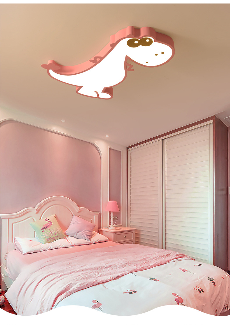 Kids Bedroom Chandelier Cute Creative Modern Boy Study Room Dinosaur LED Ceiling Pendant Lights