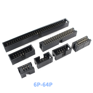 2.54mm DC3 erkek konnektör 6 8 10 12 14 16 18 20 24 26 30 34 39 40 50 60 64 Pin DIP düz IDC soket kutusu başlığı - Product Image 2