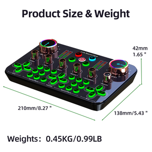 Interfaz de audio profesional K600, tarjeta de sonido de grabación de transmisión en vivo USB para grabar equipos de estudio de música - Product Image 6