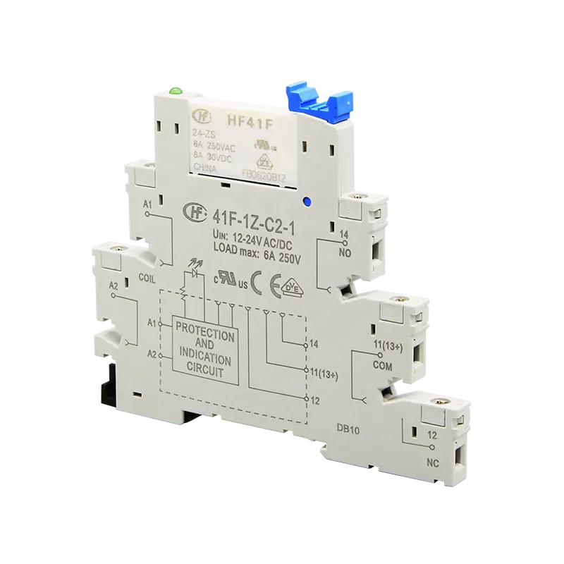 HF41F HF41F-024-ZS 41F-1Z-C2-1 Módulo de relé ultra fino 5V/12V/24V/220V AC/DC Relé de estado sólido