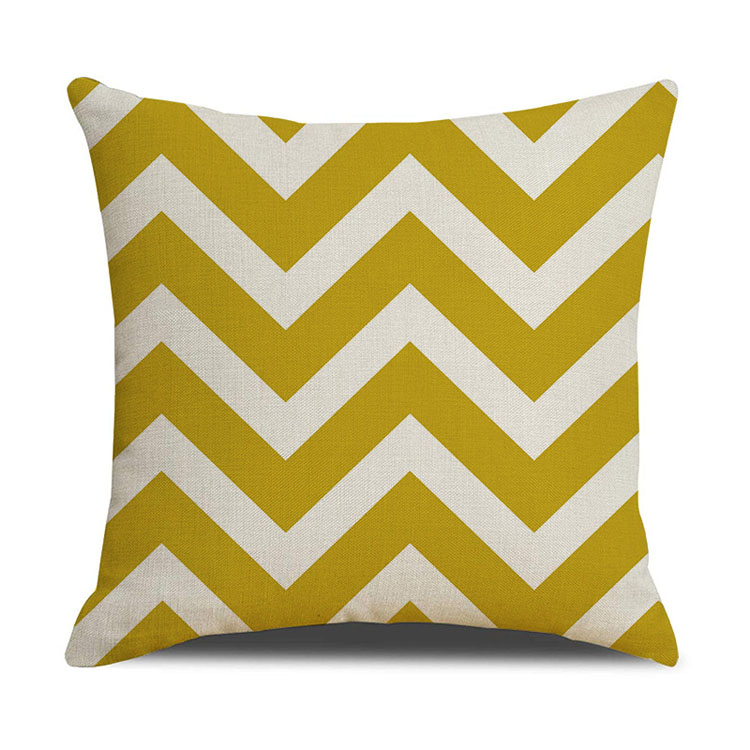 Home Living Room Sofa Cushion Pillowcase Waterproof Antifouling Oilproof Custom Digital Printing Polyester Linen Cushion Cover