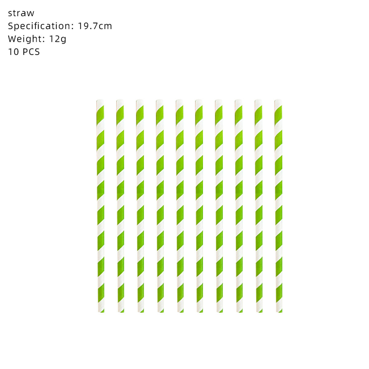 Lot de 10 pailles grises