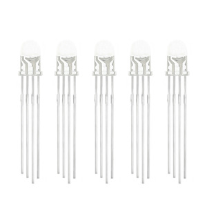 5MM colori colori RGB trasparente quadrupede LED perline F5 colore pieno comune negativo positivo comune LED Plug-In tubo luminoso - Product Image 3