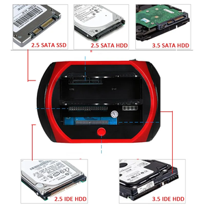 PSDA 2 IDE 1 SATA USB2.0 C型双外置硬盘驱动器2.5英寸3.5英寸扩展坞一触备份OTB集线器读取器 - Product Image 6
