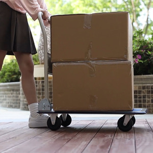 Piattaforma ad alta capacità <span class=keywords><strong>Handtruck</strong></span> PH1501 150KG carico 4 pollici ruote robusta costruzione in acciaio L725xW472xH820mm uso industriale - Product Image 1