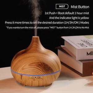 Ellestfun OEM/ODM <strong>Timer</strong> Fragrance <strong>Ultrasonic</strong> Round Aroma 150 ml Woodgrain Essential Oil <strong>Diffuser</strong> 150ml Machine - Product Image 3