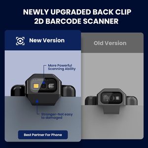 Eyoyo Bluetooth 1D 2D 1600mAh <strong>Android</strong> <strong>QR</strong> <strong>Code</strong> Back Clip Barcode Reader <strong>Scanner</strong> Attach to Phone for Inventory Library