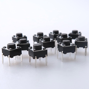 6x 6mm 4ピンマイクロタクトスイッチ90度直角垂直マウント触覚プッシュボタンスイッチ