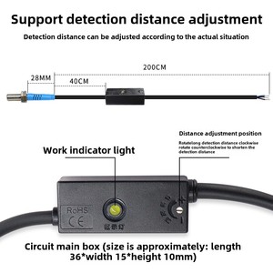 SLD Series Miniature Laser Photoelectric Switch 2mm Spot Size Cylindrical Diffuse Reflection Optical <strong>Sensor</strong> - Product Image 4
