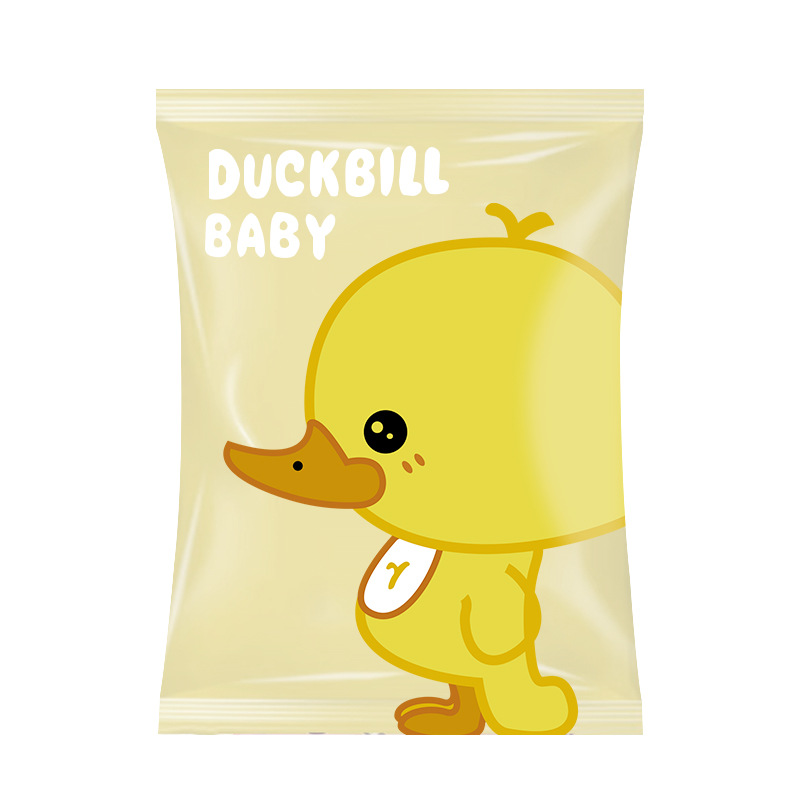 Standing little yellow duck pa