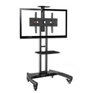 Süper kaliteli alüminyum <span class=keywords><strong>NB</strong></span> AVA1500-60-1P 35 "-65" beyaz LCD TV sepeti düz Panel plazma arabası standı kamera ile tepsi ve AV raf