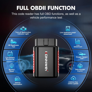 IOS Android用OBD2スキャナーコードリーダーリセット,オートカー診断スキャンツールOBDII - Product Image 2