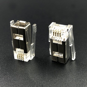 RJ9 SDL Modular Plug <strong>Male</strong> <strong>Long</strong> Body RJ22 4P4C <strong>Connector</strong> With Shielded W=12.2mm - Product Image 5