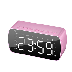 Reloj despertador multifunción con espejo LED, reproductor de música inalámbrico BT, electrónico, Digital, G10, altavoz - Product Image 3