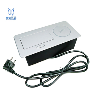 批发带无线充电桌面插座的双欧盟插座USB/Type-c嵌入式隐藏插座盒 - Product Image 2