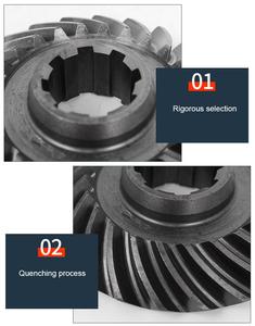 Módulo 2 16t eeth Quad piñón diferencial para engranaje cónico de coche POM juego de engranajes de eje forjado 1:1