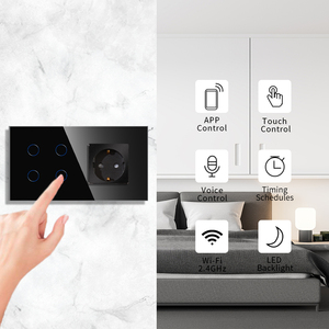 Touchmi品質保証家庭用壁ソケットとスイッチ便利で安全なタッチパネルスイッチ16Aドイツソケット付き
