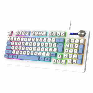 Factory Wholesale K93 Wired Knob RGB 93 <strong>Keys</strong> Mechanical Feel USB Type c <strong>Computer</strong> Gamer Gaming <strong>Keyboard</strong> - Product Image 1