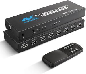 SYONG HDMI2.0b Switch 4K @ 60Hz 7X1 con control remoto IR Iron Shell Support Dolby Vision, HDR10 para Xbox, PS5/4, Laptop, PC - Product Image 1