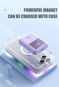 2024 taşınabilir güç banka cüzdan Apple için 20000mah kapasiteli LED kablosuz şarj izle 22.5W çıkış gücü OTP OVP korumaları - Product Image 6