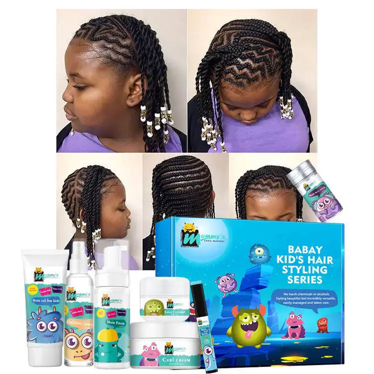 Shampooing et revitalisant pour cheveux bouclés biologiques sans sulfate pour bébé, protecteur et hydratant pour cheveux noirs pour enfants