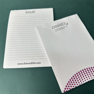 Custom One-Line Letter Paper <strong>Notepads</strong> for College Students White on Black Design