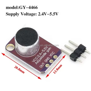 MAX98357 MAX4466 MAX9814 Amplificador de Micrófono Electret Estable MAX9814 Módulo Amplificador de Audio Soporte ESP32 Raspberry Pi