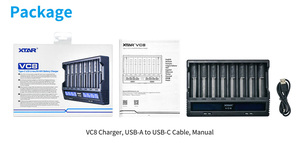 XTAR เครื่องชาร์จแบตเตอรี่8ช่อง18650 21700 1.2V AA AAA ที่ชาร์จแบตเตอรี่8ช่องพร้อมหน้าจอ LCD สำหรับแบตเตอรี่ Li-ion NiMH - Product Image 6