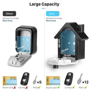 スマートABSキーボックス防水外部キー安全ストレージロックボックスチェーン付き安全キー管理 - Product Image 3