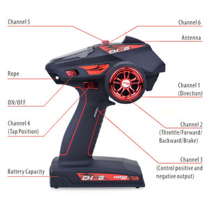 Surpass Hobby 2.4G 6CH trasmettitore del sistema Radio a risposta eccellente con ricevitore per skateboard d'acqua del serbatoio della barca dell'auto RC - Product Image 4