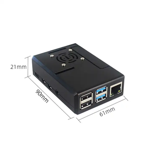 MC originale Raspberry Pi 4 modello B 1GB 2GB 4GB 8GB RAM Starter Kit custodia in alluminio con doppio ventilatore - Product Image 6