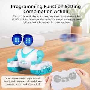 Multifunzione telecomando programmazione Robot intelligenza con luce e musica Robot elettrici Robot per bambini