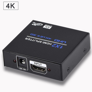 Divisor HDMI 1 en 2 con salida UHD, distribuidor Hdmi mini modelo V1.4 4K * 2K 1x2 con potencia 4K, divisor HDMI