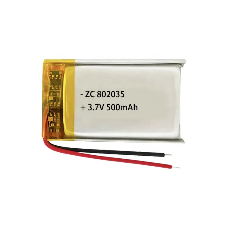 3.7v Lipo Battery 802035 3.7v 1.85wh 500mah Lipo li ion polymer battery for Medical Device