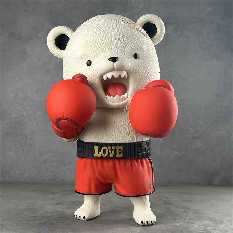 Large boxing babo bear red