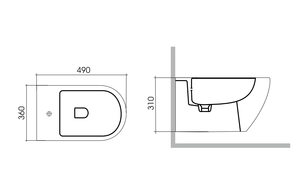 TAME TM3006-CM Modern banyo yüksek kalite özel tasarım serisi mat haki renk duvar asılı tuvalet - Product Image 6