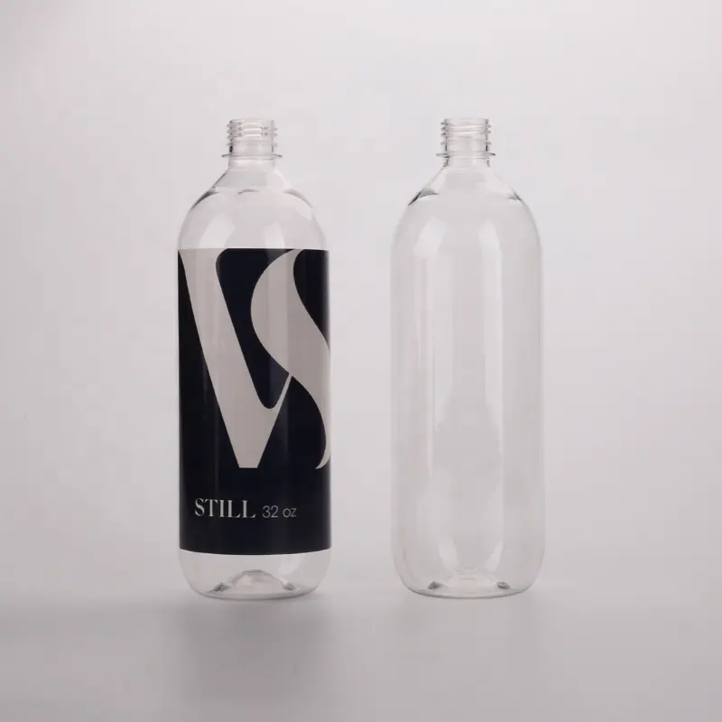 Promoción botellas de jugo de plástico 1 litro PET botellas de agua Mineral botella de plástico vacía para embalaje de jugo de bebida