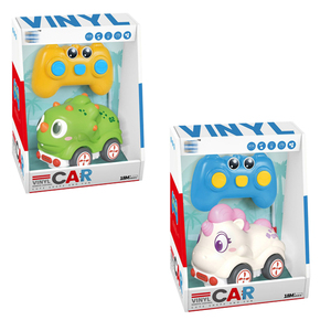 Sevimli karikatür tarzı üç kanallı uzaktan kumanda RC araba oyuncak yumuşak kabuk hafif müzik ile çocuklar için 2-4 yaşında - Product Image 1