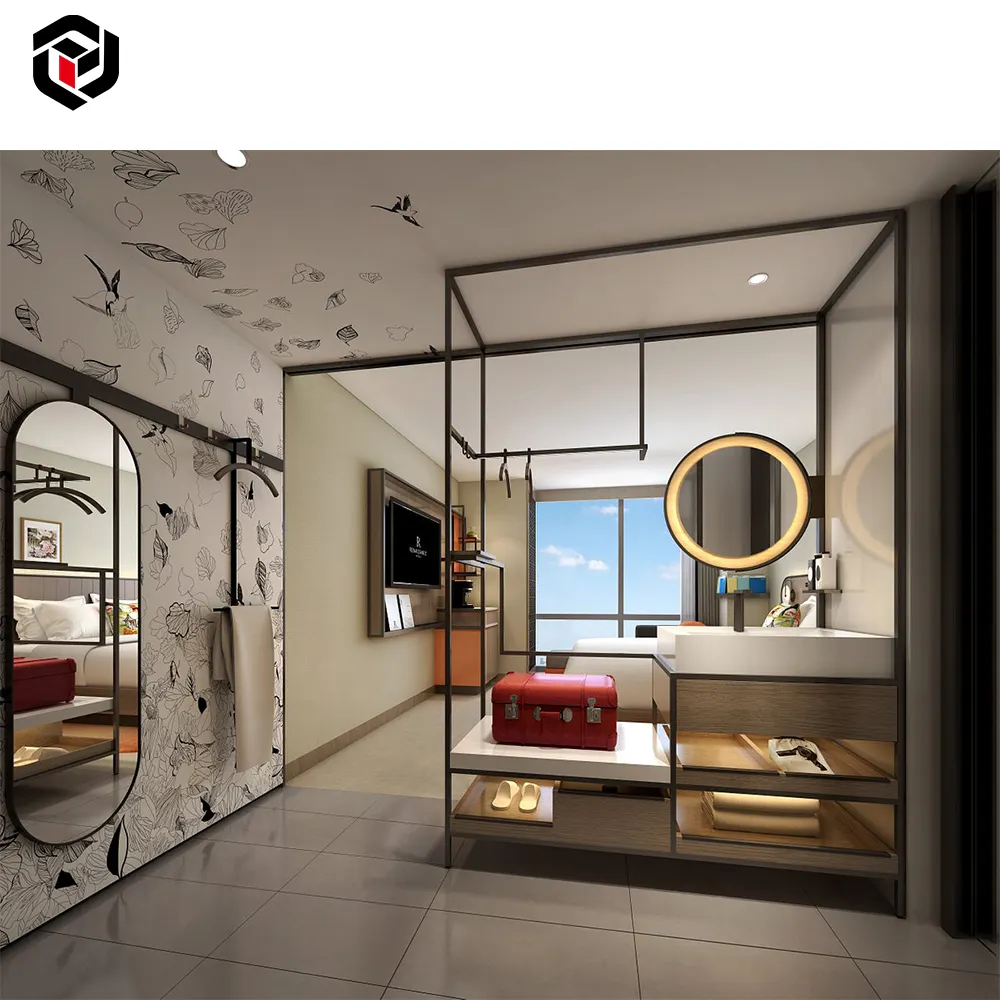 Foshan Fulilai Modern Professional Factory mobili per camera da letto in legno per hotel Custom luxury hilton five Star Hotel furniture