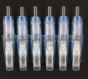 Agulha de tatuagem descartável esterilizada, cartucho de agulhas de maquiagem permanente pontas para sobrancelha lábio agulha clique fácil - Product Image 4