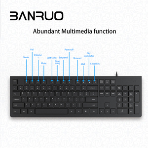 Teclado con diseño personalizado de España, Rusia, alemán, coreano, EE. UU., 104 teclas, ergonómico, barato, teclado con cable, teclado óptico USB para ordenador - Product Image 3
