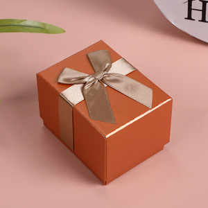 Basit doğum günü hediyesi kutusu mücevher kutusu kahverengi pembe lüks boş perakende koleksiyon kağıt uzun izle kutusu hediye için - Product Image 5