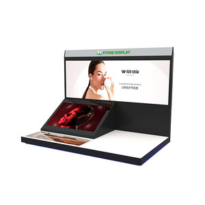 Pantalla inteligente LCD interactiva para tienda, monitor con sensor de reconocimiento, soporte de exhibición de Mostrador acrílico de promoción precisa