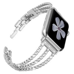 Cô Gá<span class=keywords><strong>i</strong></span> Của Shining Kim Cương Dây Đeo Cổ Tay Cho Applewatch Thờ<span class=keywords><strong>i</strong></span> Trang Kim Loạ<span class=keywords><strong>i</strong></span> Trang Sức Vòng Đeo Tay Cho <span class=keywords><strong>Fitbit</strong></span> Versversa2 Versa3 Ban Nhạc Đồng Hồ - Product Image 1